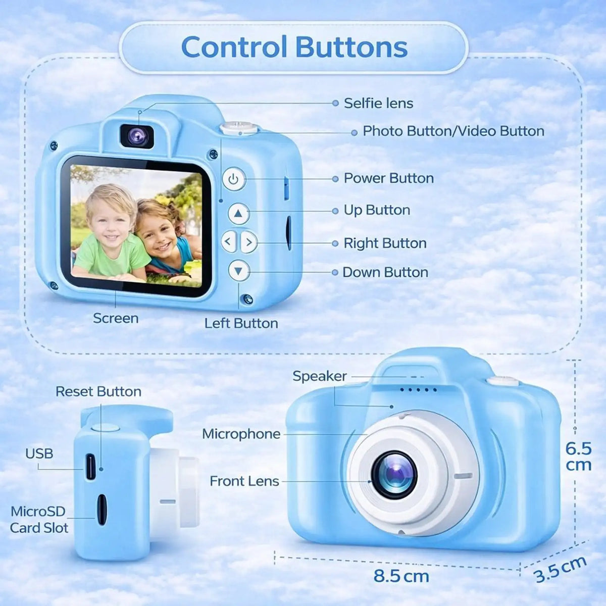 Kids Mini Camera — 13MP Digital Camera with Games & Video