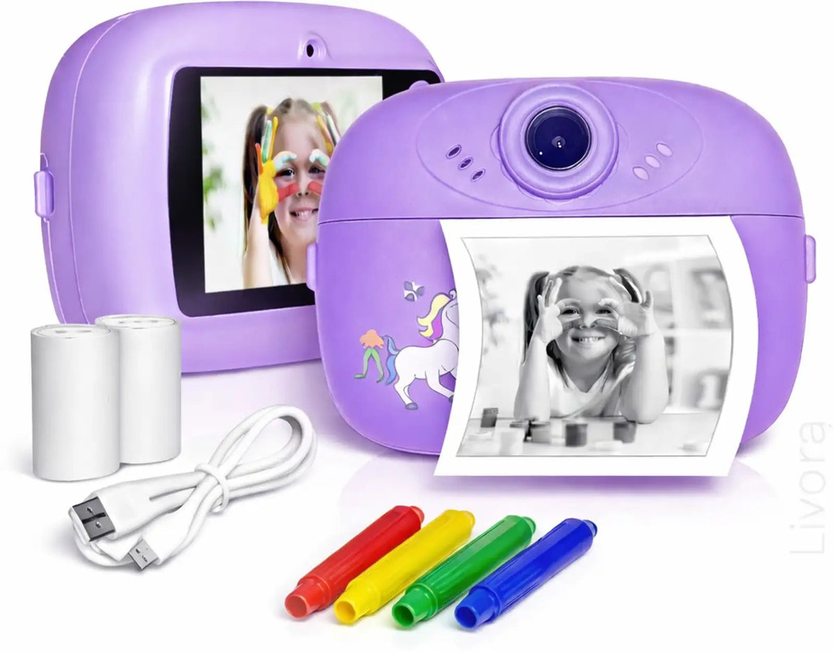 Kids Instant Print Camera — Dual HD Lens with Video Recording